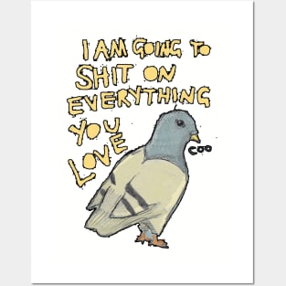 Rude Pigeon Posters and Art